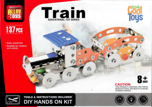 Assembly Alloy Toys 137 Pieces DIY Train