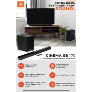 JBL 2.1ch Soundbar Cinema SB170 features