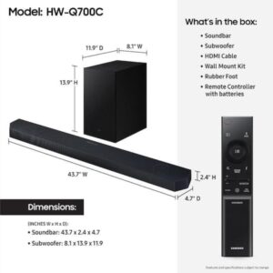 Samsung Soundbar HW-Q700C dimensions