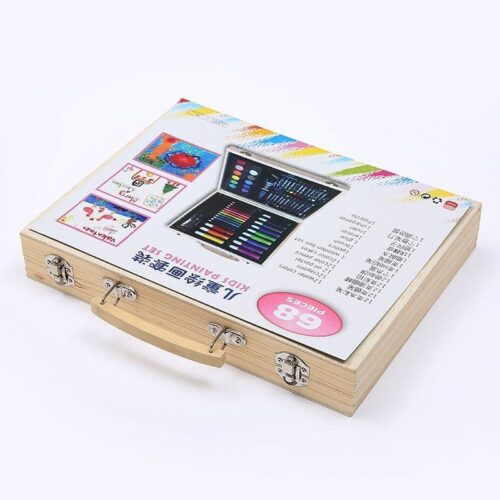 68 PCs Kids Painting Art Kit-Wooden