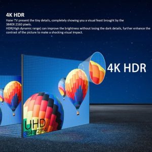 Haier 50 Inch 50K800UX Google Bezel Less LED TV infographics