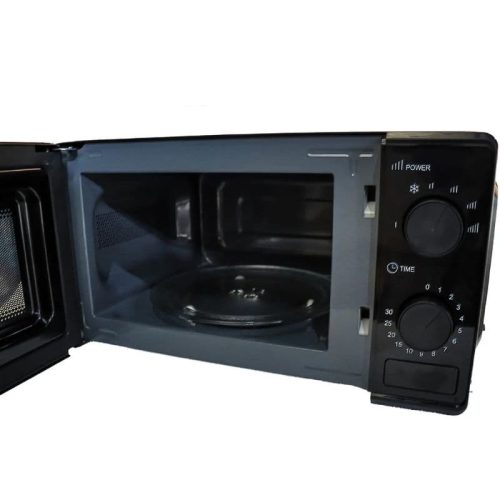 Orient Pie-20M 20 Liter Solo Black Microwave Oven open