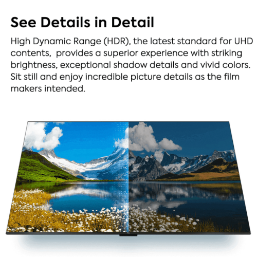 TCL 55P755 55" Inch UHD Android LED TV infographics