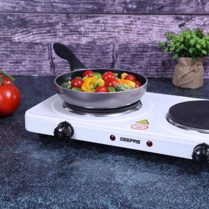 Geepas GHP32014 2000W Double Hot Plate infographics