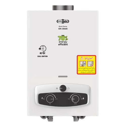 Super Asia GH-206Di 6Liters Instant Gas Water Heater