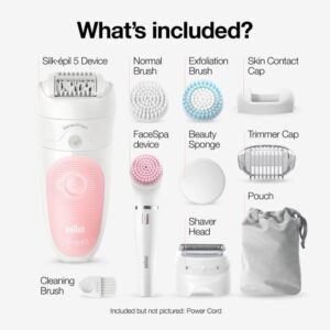 Braun Silk-épil 5 SE5-895 5-in-1 Epilator what's included