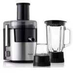 Panasonic 3-In-1 Juicer & Blender, 800W, Silver, DJ-31