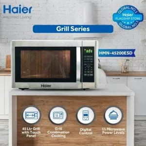 haier hmn 45200esd 45l grill microwave oven 2 shoppingjin.pk - Shopping Jin