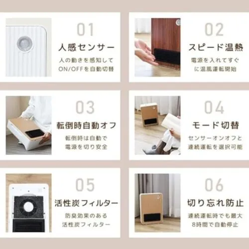 LaFuture 750W-1300W Motion Sensor Ceramic Fan Heater_1