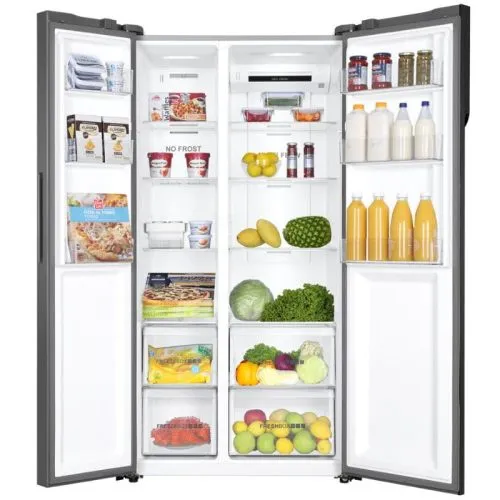 Haier 19 Cu Ft HRF-622ICG Side By Side Twin Inverter Refrigerator side