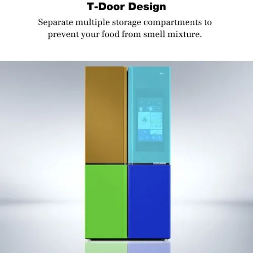 Haier HRF-678TGG Side By Side T-Door Refrigerator infographics