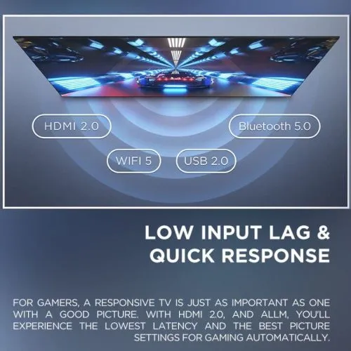 TCL 32L5A 32" Inch Smart Android LED TV backside infographics