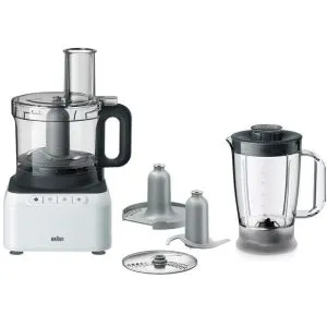 Braun FP 3131WH 6-in-1 PureEase Food Processor all